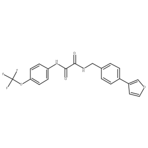N1-(4-(furan-3-yl)benzyl)-N2-(4-(trifluoromethoxy)phenyl)oxalamide结构式