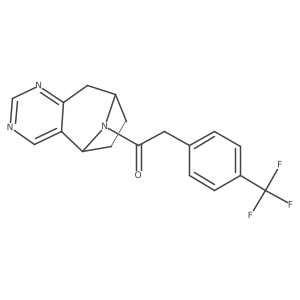 1-((5R,8S)-6,7,8,9-tetrahydro-5H-5,8-epiminocyclohepta[d]pyrimidin-10-yl)-2-(4-(trifluoromethyl)phenyl)ethanone结构式