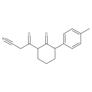 3-[1-(4-Methylphenyl)-2-oxopiperidin-3-yl]-3-oxopropanenitrile Structure