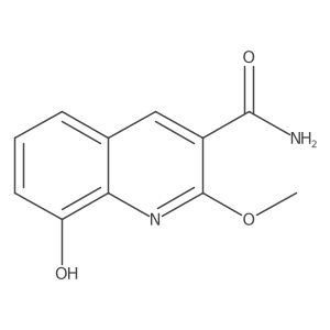 8-Hydroxy-2-methoxy-3-quinolinecarboxamide结构式
