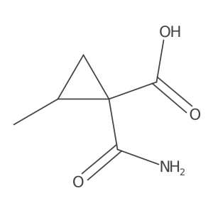 (1R,2R)-1-Carbamoyl-2-methylcyclopropane-1-carboxylic acid Structure
