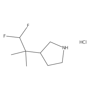 3-(1,1-Difluoro-2-methylpropan-2-yl)pyrrolidine hydrochloride结构式