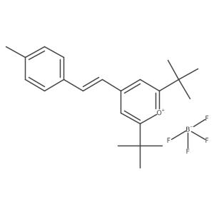(E)-2,6-DI-Tert-butyl-4-(4-methylstyryl) pyrylium tetrafluoroborate结构式