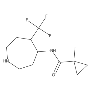 1-methyl-N-[5-(trifluoromethyl)azepan-4-yl]cyclopropane-1-carboxamide结构式