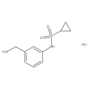 N-[3-(aminomethyl)phenyl]cyclopropanesulfonamide hydrochloride结构式