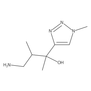 4-amino-3-methyl-2-(1-methyl-1H-1,2,3-triazol-4-yl)butan-2-ol结构式