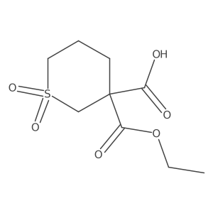 3-(Ethoxycarbonyl)-1,1-dioxo-1lambda6-thiane-3-carboxylic acid Structure