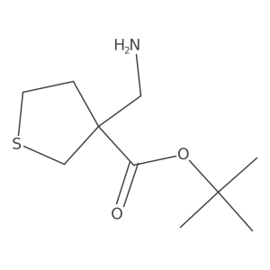 Tert-butyl 3-(aminomethyl)thiolane-3-carboxylate结构式