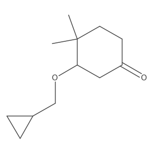 3-(Cyclopropylmethoxy)-4,4-dimethylcyclohexan-1-one结构式