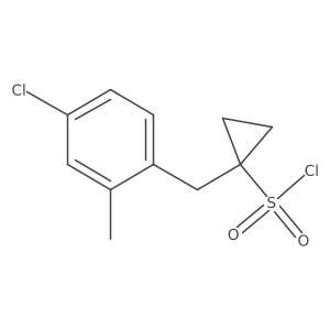 1-[(4-Chloro-2-methylphenyl)methyl]cyclopropane-1-sulfonyl chloride结构式