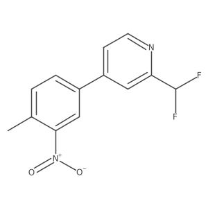2-(Difluoromethyl)-4-(4-methyl-3-nitrophenyl)pyridine结构式