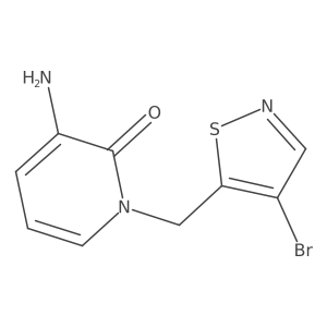 3-Amino-1-[(4-bromo-1,2-thiazol-5-yl)methyl]-1,2-dihydropyridin-2-one Structure