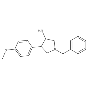 1-Benzyl-4-(4-methoxyphenyl)pyrrolidin-3-amine结构式