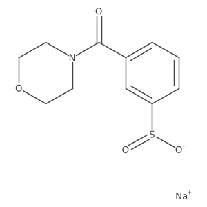 Sodium 3-(morpholine-4-carbonyl)benzene-1-sulfinate结构式