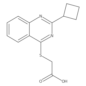 2-[(2-Cyclobutylquinazolin-4-yl)sulfanyl]acetic acid结构式