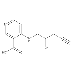 4-[(2-Hydroxypent-4-yn-1-yl)amino]pyridine-3-carboxylic acid Structure