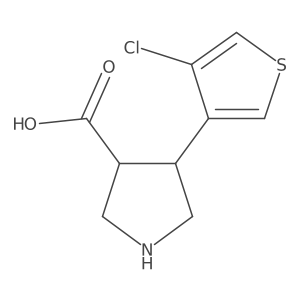 4-(4-Chlorothiophen-3-yl)pyrrolidine-3-carboxylic acid Structure