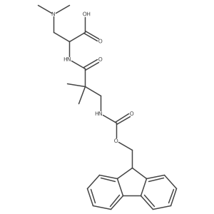 3-(dimethylamino)-2-[3-({[(9H-fluoren-9-yl)methoxy]carbonyl}amino)-2,2-dimethylpropanamido]propanoic acid结构式