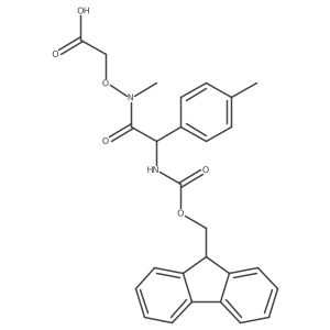 2-{[2-({[(9H-fluoren-9-yl)methoxy]carbonyl}amino)-N-methyl-2-(4-methylphenyl)acetamido]oxy}acetic acid Structure