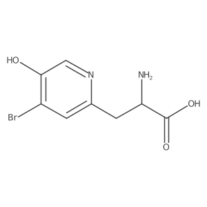 2-Amino-3-(4-bromo-5-hydroxypyridin-2-yl)propanoic acid结构式
