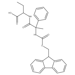 2-[2-({[(9H-fluoren-9-yl)methoxy]carbonyl}amino)-2-phenylpropanamido]butanoic acid结构式