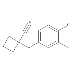 1-[(4-Chloro-3-methylphenyl)methyl]cyclobutane-1-carbonitrile结构式