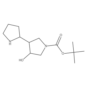 Tert-butyl 3-hydroxy-4-(pyrrolidin-2-yl)pyrrolidine-1-carboxylate结构式