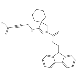 4-({1-[({[(9H-fluoren-9-yl)methoxy]carbonyl}amino)methyl]cyclohexyl}formamido)but-2-ynoic acid Structure
