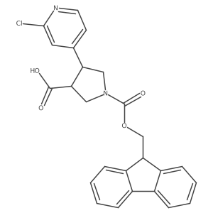 4-(2-chloropyridin-4-yl)-1-{[(9H-fluoren-9-yl)methoxy]carbonyl}pyrrolidine-3-carboxylic acid Structure