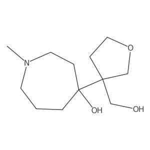 4-[3-(Hydroxymethyl)oxolan-3-yl]-1-methylazepan-4-ol结构式