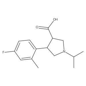 4-(4-Fluoro-2-methylphenyl)-1-(propan-2-yl)pyrrolidine-3-carboxylic acid Structure