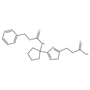 3-[3-(1-{[(Benzyloxy)carbonyl]amino}cyclopentyl)-1,2,4-oxadiazol-5-yl]propanoic acid Structure