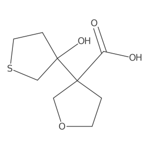 3-(3-Hydroxythiolan-3-yl)oxolane-3-carboxylic acid结构式