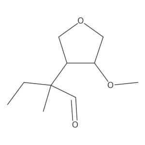 2-(4-Methoxyoxolan-3-yl)-2-methylbutanal结构式