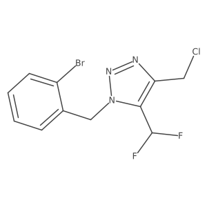 1-[(2-bromophenyl)methyl]-4-(chloromethyl)-5-(difluoromethyl)-1H-1,2,3-triazole结构式