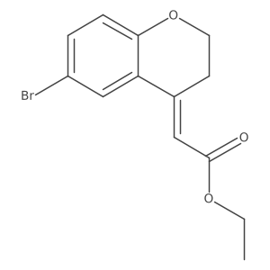 ethyl 2-[(4Z)-6-bromo-3,4-dihydro-2H-1-benzopyran-4-ylidene]acetate结构式