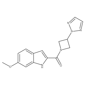 6-methoxy-2-[3-(2H-1,2,3-triazol-2-yl)azetidine-1-carbonyl]-1H-indole Structure