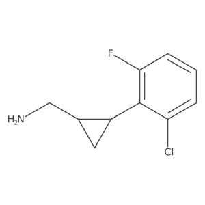 rac-[(1R,2R)-2-(2-chloro-6-fluorophenyl)cyclopropyl]methanamine结构式