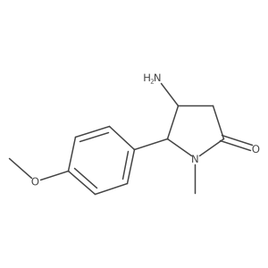4-Amino-5-(4-methoxyphenyl)-1-methylpyrrolidin-2-one结构式