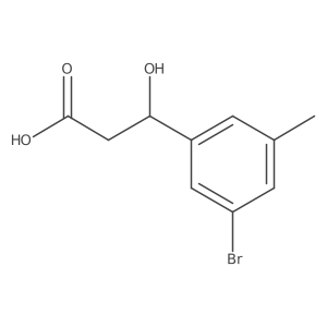 (3S)-3-(3-bromo-5-methylphenyl)-3-hydroxypropanoic acid结构式