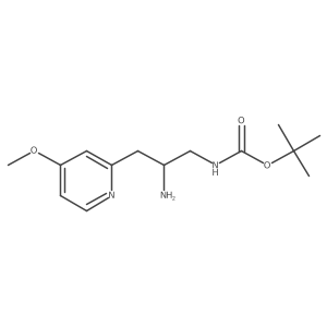 tert-butyl N-[2-amino-3-(4-methoxypyridin-2-yl)propyl]carbamate结构式