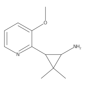 3-(3-Methoxypyridin-2-yl)-2,2-dimethylcyclopropan-1-amine结构式