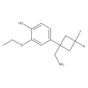 4-[1-(Aminomethyl)-3,3-difluorocyclobutyl]-2-ethoxyphenol Structure
