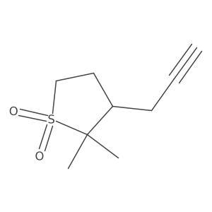 2,2-Dimethyl-3-(prop-2-yn-1-yl)-1lambda6-thiolane-1,1-dione结构式