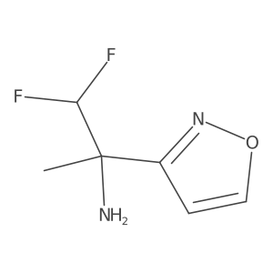 1,1-Difluoro-2-(1,2-oxazol-3-yl)propan-2-amine结构式