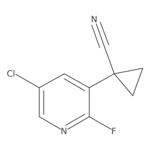 1-(5-Chloro-2-fluoropyridin-3-yl)cyclopropane-1-carbonitrile结构式