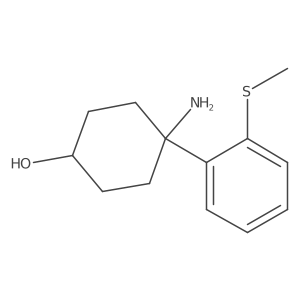 4-Amino-4-[2-(methylsulfanyl)phenyl]cyclohexan-1-ol结构式