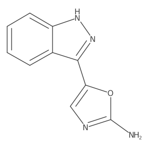 5-(1H-indazol-3-yl)-1,3-oxazol-2-amine结构式