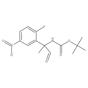 tert-butyl N-[2-(2-fluoro-5-nitrophenyl)-1-oxopropan-2-yl]carbamate Structure