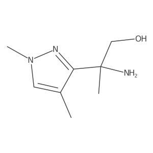 2-amino-2-(1,4-dimethyl-1H-pyrazol-3-yl)propan-1-ol结构式